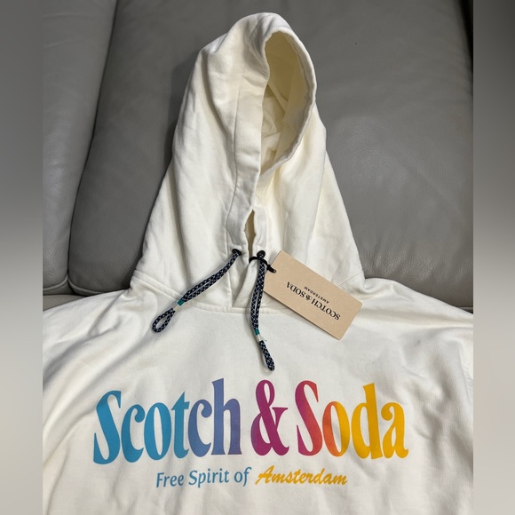 NWT - Scotch & Soda Men’s Relaxed Fit Logo Hoodie - Size L - Picture 5 of 10